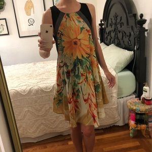 Free People chiffon floral print dress